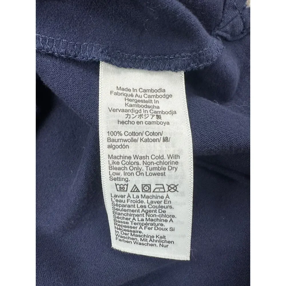 J. Crew Sueded Jersey Cotton Classic Polo Navy — Size XL